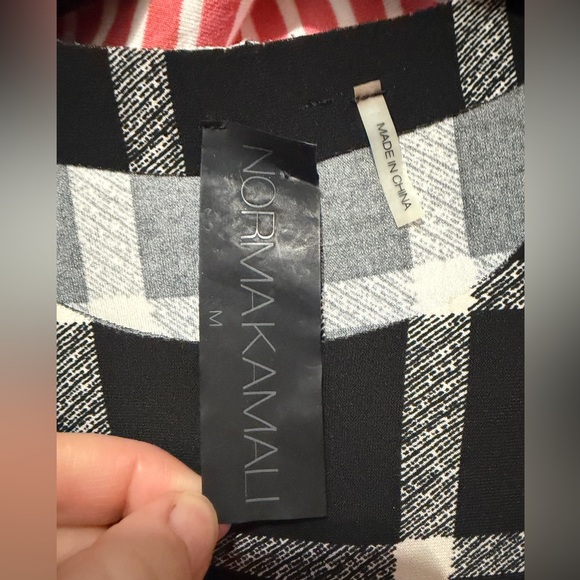 Norma Kamali Plaid Ruched Dress M - Picture 6 of 9